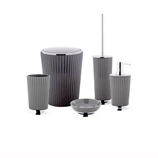 Picture of Primanova Nely Bathroom Set SAS08/07/ 5 Pieces Gray