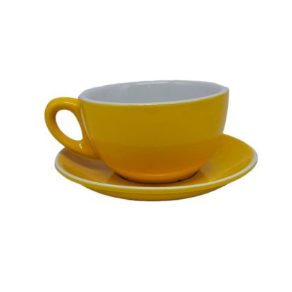 Picture of Porcelain Cup With Plate 0017/ 300 ml Yellow