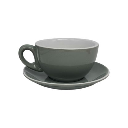 Picture of Porcelain Cup With Plate 0017/ 300 ml Grey