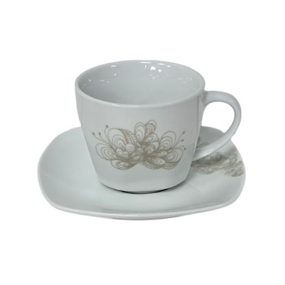 Picture of Porcelain Square Tea Cups 814/ 6 Pieces 