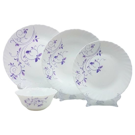 Picture of LaOpala Dazzle Purple Plate Set of 24 Pieces 