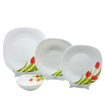 Picture of LaOpala Blossoms Square Plate Set of 24 Pieces 