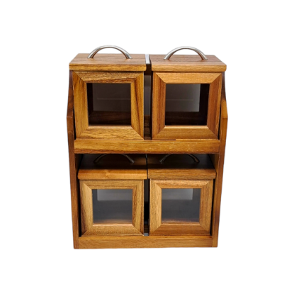 Picture of Billi Wooden Canister Set with Stand 341/ 4 Boxes 