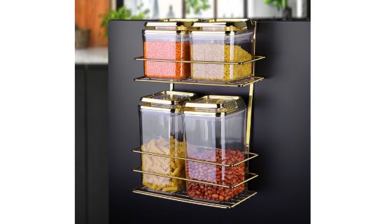 Picture of Double Tier Cabinet Corner Shelf Organizer Chrome 764