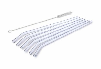 Picture of Simax Glass Straws with Brush 41231/ 23cm