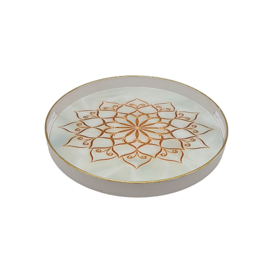Picture of Glass Round Tray with Edge