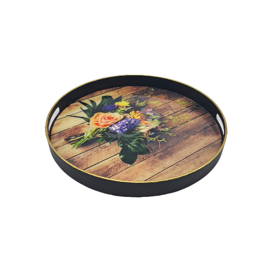Picture of Glass Round Tray with Edge