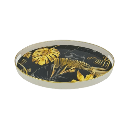 Picture of Glass Oval Tray with Edge