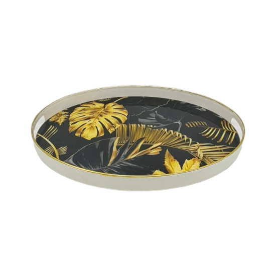 Picture of Glass Oval Tray with Edge