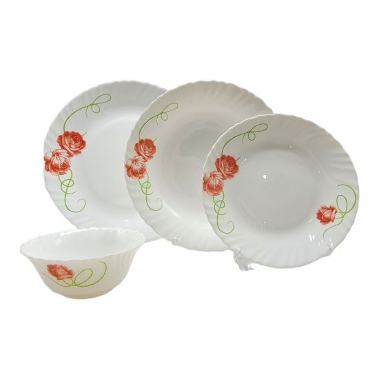 Picture of LaOpala Dainty Swirls Plate Set of 24 Pieces 