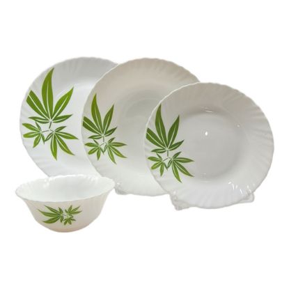Picture of LaOpala Trinty Green Plate Set of 24 Pieces 