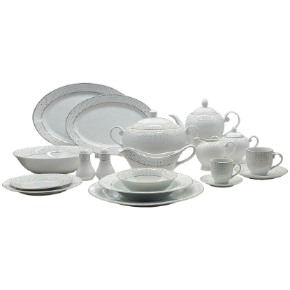 Picture of Dotted Marble Dinner Set 354/121 Pieces