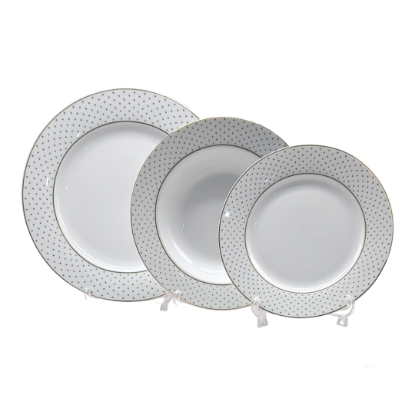 Picture of Dotted Marble Dinner Set 454/ 18 Pieces