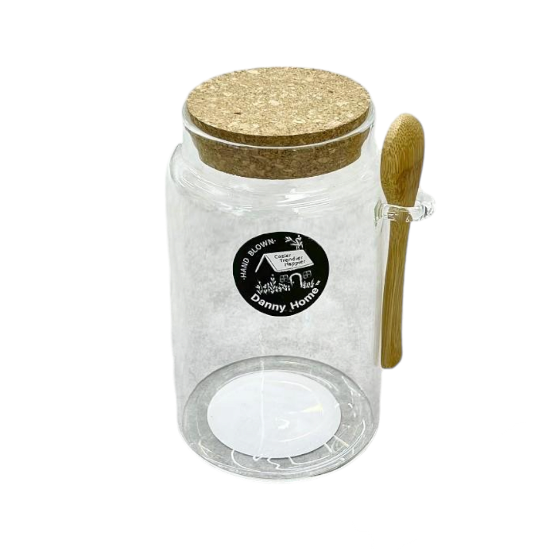 Picture of Storage Glass Jar with Wooden spoon1988-45/1000ML