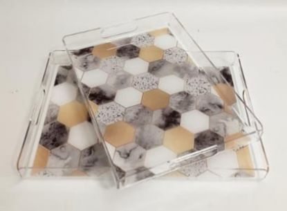 Picture of Set Rec Plexi Tray Hexagon/AY007