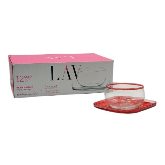 Picture of LAV Cup + saucer cleos1 Red