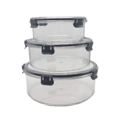 Picture of Round Food Container 45010 Plexi /3pcs 1000+2000+3000ML 