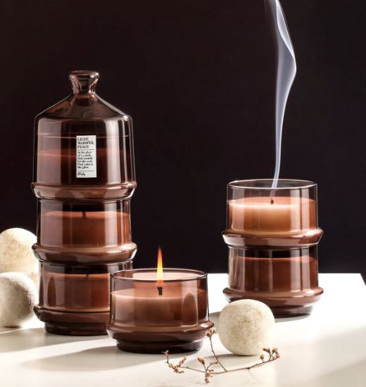 Picture of Glass Candle Apple&Cinnamon MIXAURAS2 - Brown