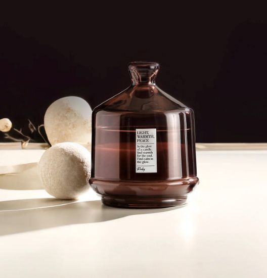 Picture of Glass Candle Apple&Cinnamon MIXAURAS2 - Brown