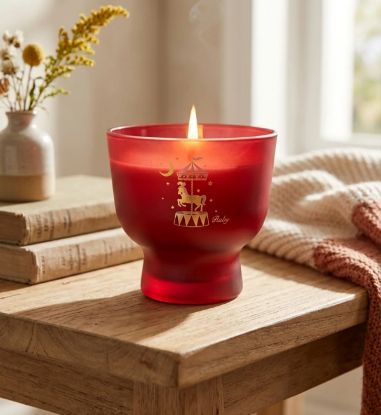 Picture of Glass Candle AppR140 Green,Red,White     