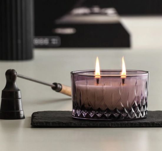 Picture of Glass Candle Vanilla R130 - Gray