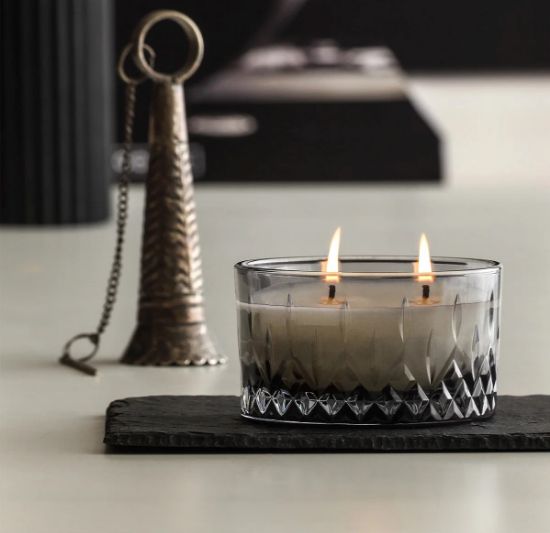 Picture of Glass Candle Vanilla R130 - Gray