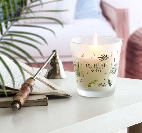 Picture of Glass Candle Sandalwood R130- Beige