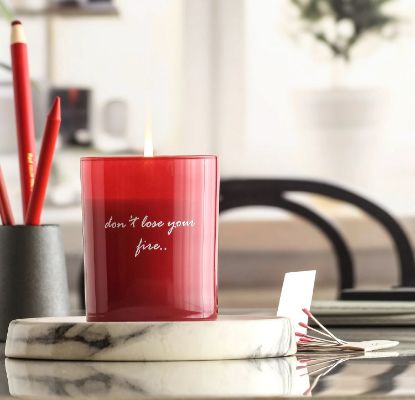 Picture of Glass Candle Vanilla R150 - Red 