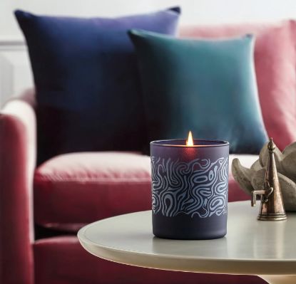 Picture of Glass Candle Peonylone R150 - Navy