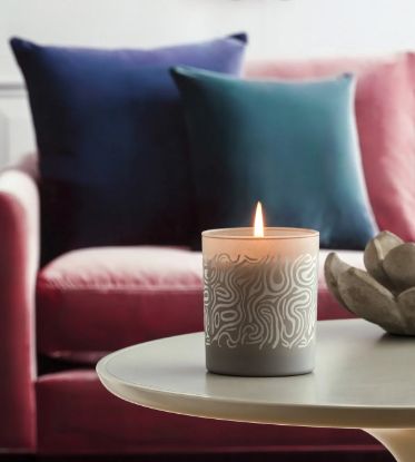 Picture of Glass Candle Peonylone R150 - Gray