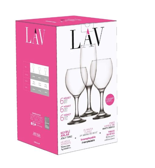 Picture of Lav Cup Set Misket MISS2/ 18 Pieces 