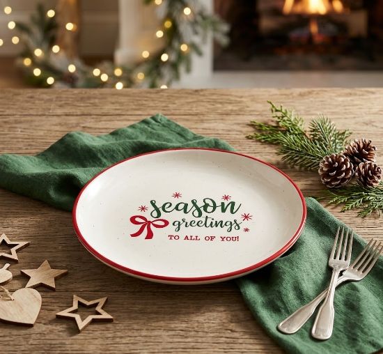 Picture of Christmas Season Greatings Platter 21CM - NF-3001