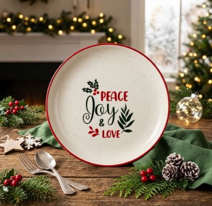 Picture of Christmas  Peace Joy & Love  Platter 21CM - NF-3412